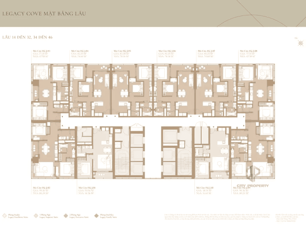 Mặt bằng Cove Grand Marina