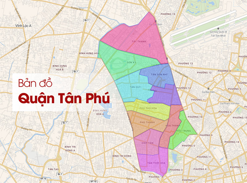 Bản đồ các quận của Sài Gòn