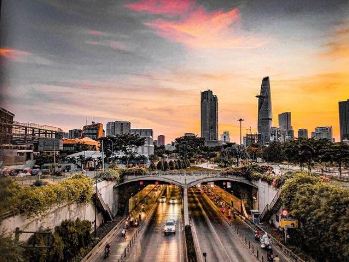 nóc hầm Thủ Thiêm đường đi